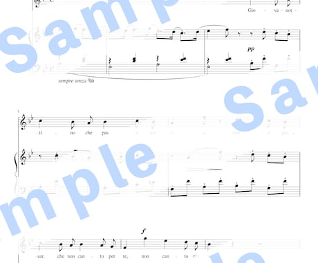 声楽やクラシック楽器の楽譜を移調します プロの演奏家より数多くの好評を得ております イメージ2