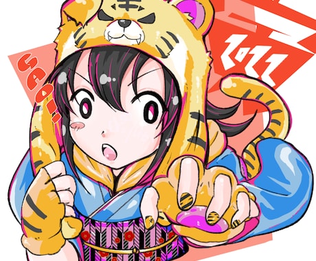キャラ絵・似顔絵アイコン制作します ポップなカラーで親しみやすいアイコンを制作致します！ イメージ2