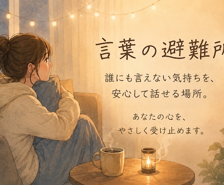 誰にも言えない気持ちをを傾聴します 言葉の避難所　-あなたの心にそっと寄り添う場所- イメージ1
