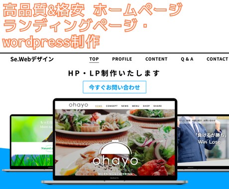 格安！高品質なHP、LPを制作いたしますます ざっくりとしたイメージからでも制作可能です！！ イメージ1