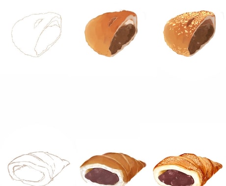 食べ物を美味しそうに描きます 食べ物を特徴的に魅せたい方にオススメ イメージ2