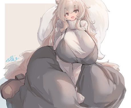 もちもちふわふわ女の子イラスト作成いたします もちふわ暖かいイラストで癒されませんか？ イメージ2