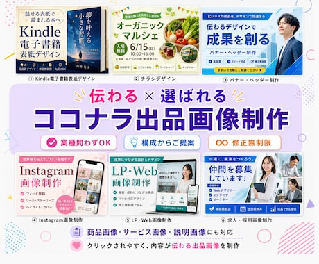 伝わる・選ばれるココナラ出品画像制作します イメージ1