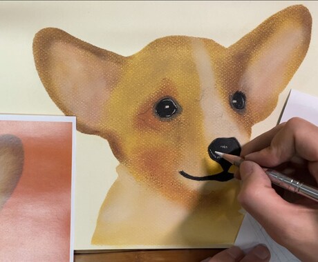 短時間で犬、うさぎをリアルに描く方法を教えます オンラインレッスン！似顔絵師で副収入！忙しいママさんでも上達 イメージ2