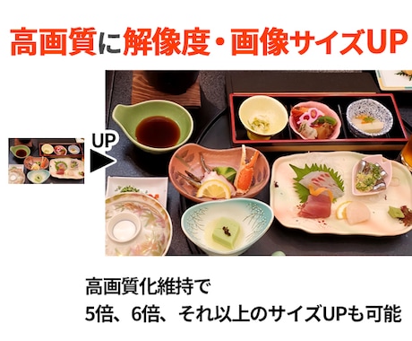 画像サイズ（解像度）アップ。画像を大きくします 画像高画質化・解像度・画像サイズアップ イメージ2