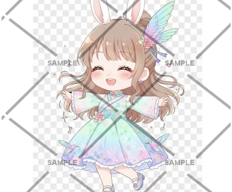 写真文章OK！トップライバー採用ミニキャラ描きます 大手アプリのトップ配信者も採用！SNSに最適 イメージ2