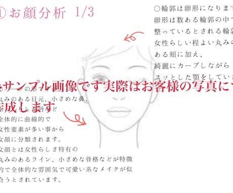 完全版メイクカルテ！これさえあれば綺麗になれます 新メニュー☆全てが詰まった大満足な完全版オーダーメイドです♪ イメージ2