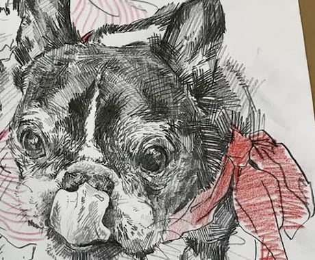 格安！モノクロで愛犬、愛猫などのイラストを描きます シャープで愛らしいオシャレな印象に仕上げます☆ イメージ2