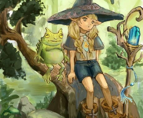 ファンタジーな一枚絵を描きます お客様のニーズに合わせた世界観の一枚絵を描きます イメージ1