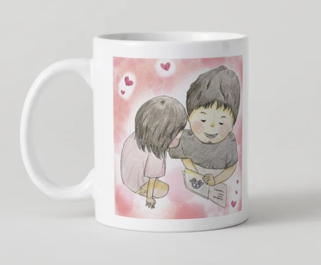 ゆるふわイラストでマグカップの制作をします 絵本風の似顔絵を描いてオリジナルマグカップに♡ イメージ1