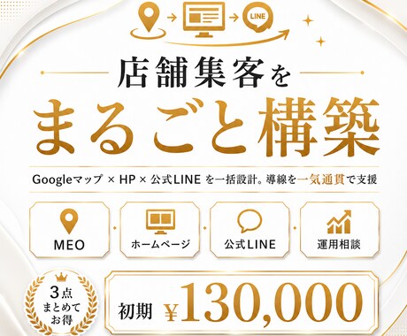 店舗集客をまるごと構築します イメージ1