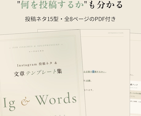 コーチ向けインスタ投稿テンプレ販売します 投稿ネタ15型つき！Canvaで即使えるコーチ＆発信キット イメージ2