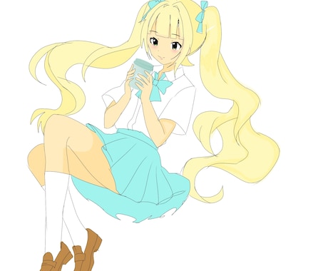 可愛い女の子のイラストを描きます 最短1日でラフをお送り致します イメージ1