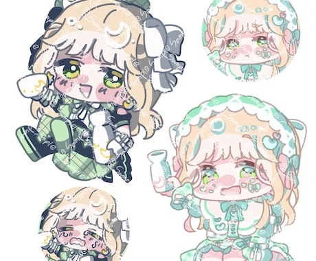 かわいい女の子のミニキャラ描きます 今だけ価格★安く早くかわいい！幅広い使用用途です！ イメージ2