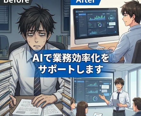 最先端AIであなたの業務効率化を実現します ChatGPT・Gemini活用｜あなた専用ツールを制作 イメージ2
