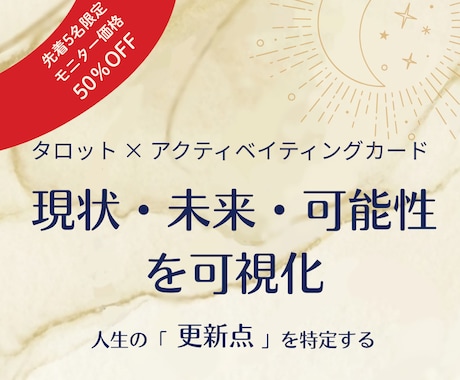 現状・未来・可能性を可視化し「更新点」を特定します 過去・現在・未来の「流れ」を分析し、あなたが望む展開へ再設定 イメージ1