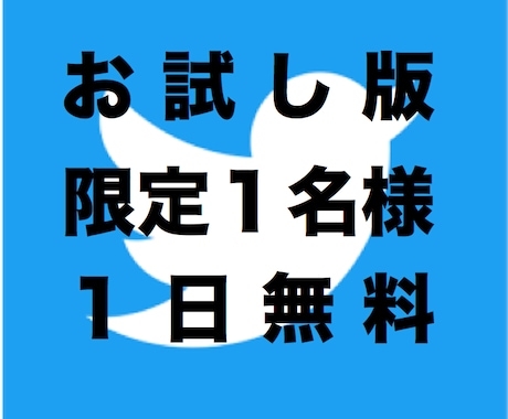 商材に適したTwitterアカウントに掲載できます 【無料１日１名様限定】Twitterで貴社商材を宣伝・広告！ イメージ1