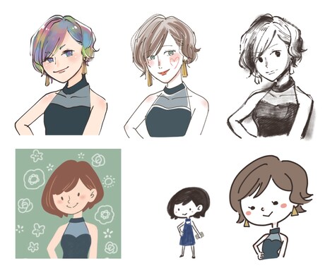 お洒落な挿絵お描きます 華やかになるイラストをお探しの方へ！商用OK！ イメージ2