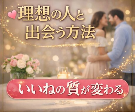 理想の人と出会う♡マッチングをサポートします 好みじゃない人からばかり、いいねが来る人必見！ イメージ1