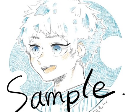 温かみのあるアイコンイラスト描きます 色鉛筆の優しい色味で印象的なアイコンヘッダーを描きます♪ イメージ2