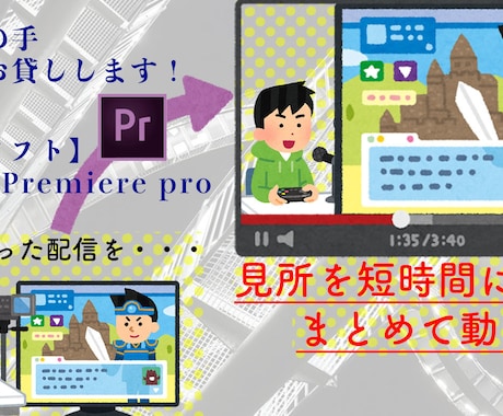 ライブ配信のダイジェスト動画作ります 視聴者を増やしたい方、あなたの魅力・見所をまとめます！ イメージ1