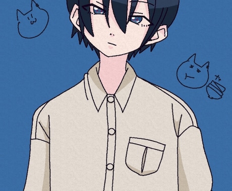 シンプルな男の子のアイコン描きます SNSなどのアイコン使用にどうでしょうか？ イメージ1