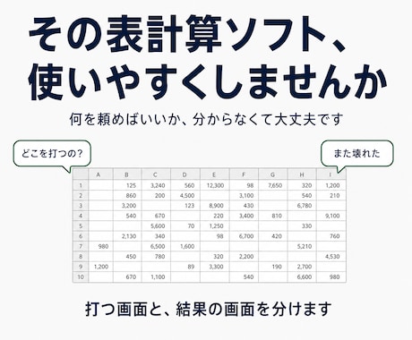 Excelの数式そのままWeb入力画面にします 打つ画面と結果を分けます。答えは今のシートと同じ イメージ1