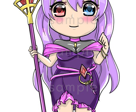 ミニキャラ・アイコンイラスト描きます 女性キャラのぷにっとしたイラストを作成します イメージ2