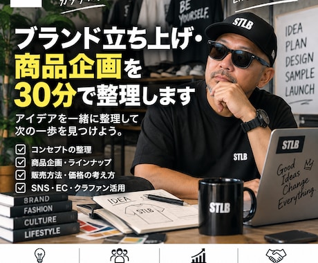 ブランド立ち上げを30分で一緒に整理します 初心者向けにブランドづくりの最初の一歩を整理します イメージ1
