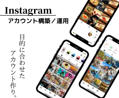 3ヶ月！見てもらえるインスタ運用代行します インスタグラムアカウント構築/運用代行お任せください イメージ1