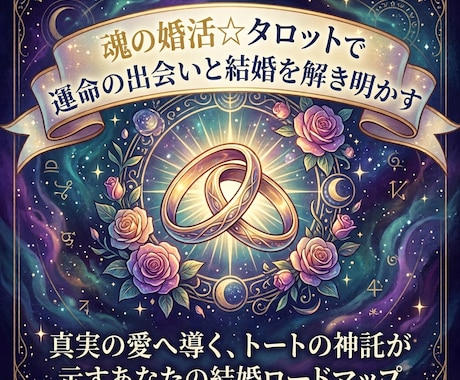 婚活☆タロットで理想の出会いと結婚時期を鑑定します あなたの婚活、タロットが正直に向き合います イメージ1