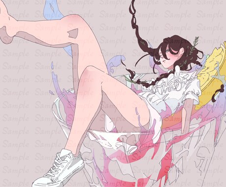 ポップでかわいい人物イラストを制作いたします イラストで挿絵・グッズなどに個性を添えたい方へ イメージ2