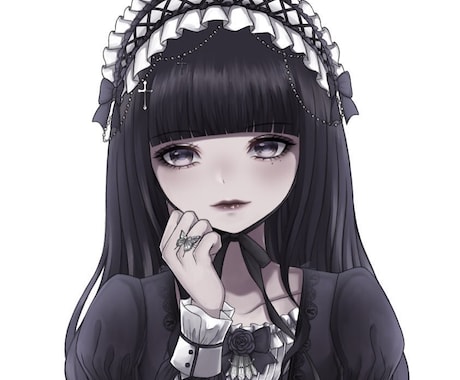 サムネイルや1枚絵を描きます 複雑なお洋服や綺麗な瞳を描くのが得意です。 イメージ1