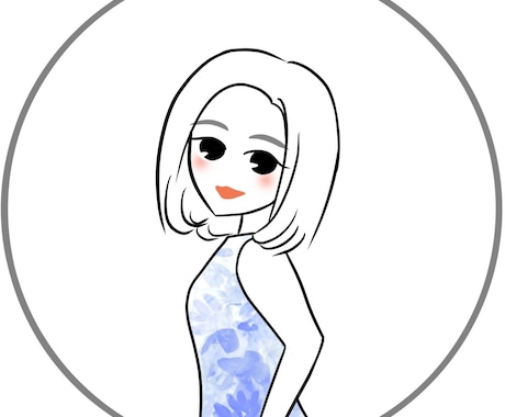 SNSアイコン向け似顔絵イラスト作成します お写真を元に、髪の色のご希望、お気に入りのお洋服も合わせます イメージ2