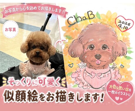 大切なペットの似顔絵お描きします ・ペットの成長記録や、亡くなった子との思い出に。 イメージ2