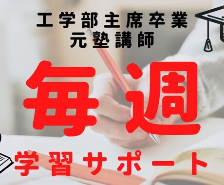 主席卒業・元塾講師が1ヶ月間毎週学習サポートします ミニ確認テストを行う充実サポートあり イメージ1