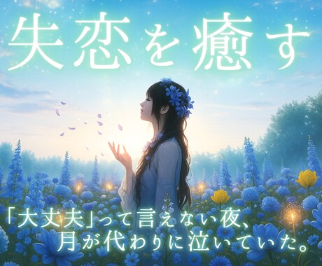 失恋で傷ついた心に寄り添い、癒す占い詩を届けます 執着を手放し、自己否定からやさしく心をほどく鑑定です イメージ1