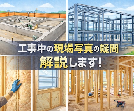 現場写真の見方・疑問点を解説します 工事中の現場写真の疑問、確認すべき内容をお伝えします。 イメージ1