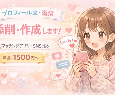 マッチングアプリ・LINEの文章を整えます あなたの魅力が伝わる言い回しを一緒に考えます！ イメージ1