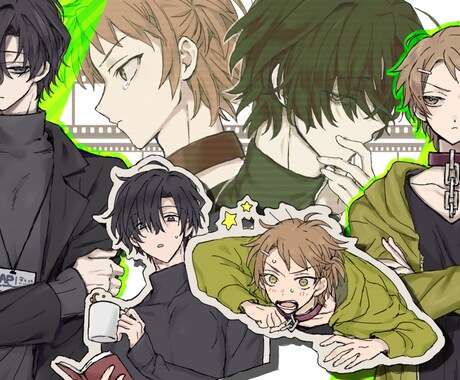 キャラクターデザイン／一枚絵の作成をいたします 貴方のキャラクターを大切に描かせて頂きます♪ イメージ2