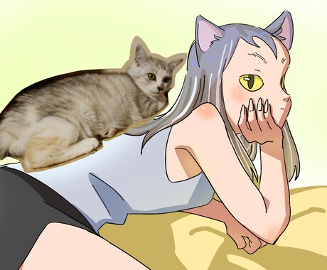 あなたのかわいいペット、擬人化イラストにします 動物を擬人化してイラストにします！ イメージ2