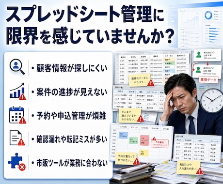 あなた専用の業務管理システムを作ります 顧客・案件・申込管理を専用システム化 イメージ2