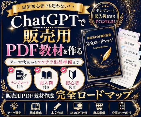 ChatGPT活用でPDF教材作成を支援します テーマ決めから出品準備まで対応 イメージ1