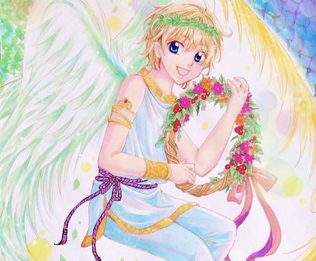 あなたの守護天使を描き、さらなる幸運へと導きます 天使からのサポートが強力になる❤️天使絵と一言メッセージ イメージ2