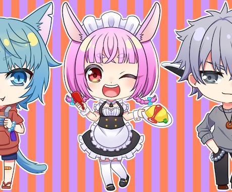 先着10名お試し価格！ミニキャラお描きします あなたのキャラを可愛くデフォルメ化してみませんか！？ イメージ2
