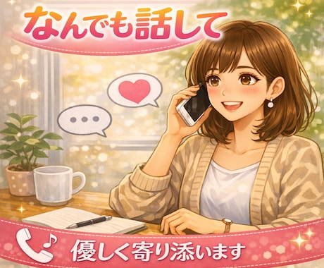 心のケア♡話すことで軽くなる。。。安心できます 人間関係…職場/友達/ママ友/恋愛/家族/子供...etc. イメージ1