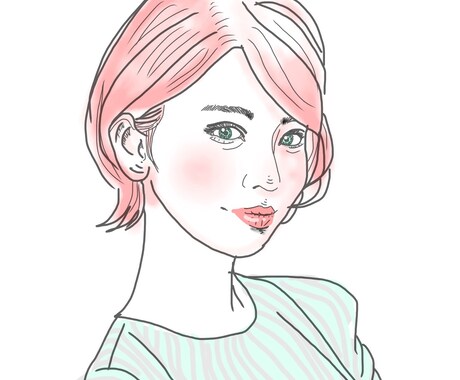 ざくろテーマにしたテイストの似顔絵作ります プロのイラストレーターによる完全オーダーの似顔絵となります！ イメージ2