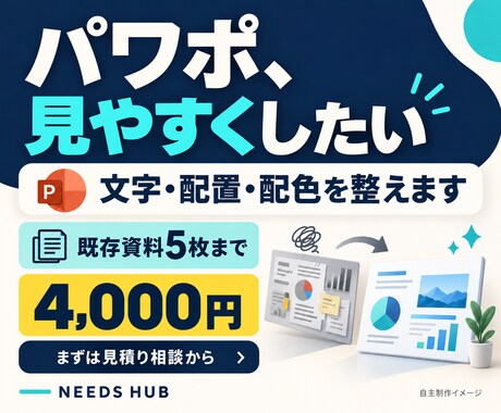 パワーポイント資料のデザインを整えます イメージ1