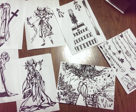 イラスト描きます ちょっと薄暗い鬱系の絵柄が多いです イメージ2