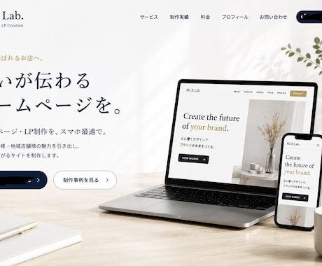 スマホ対応◎ LP・ホームページ制作します 起業、開業などこれからページが必要な方へ イメージ1